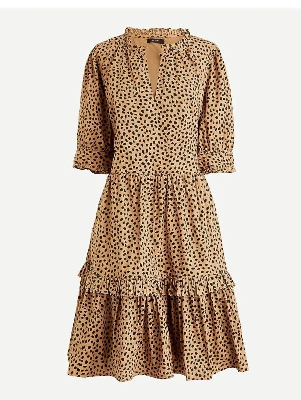 J.Crew Ruffleneck Tiered Popover Mini Dress SZ S